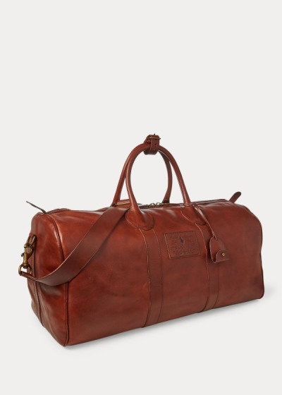 Bolsos De Lona Polo Ralph Lauren Hombre Marrom - Heritage Leather - SYOJQ0125